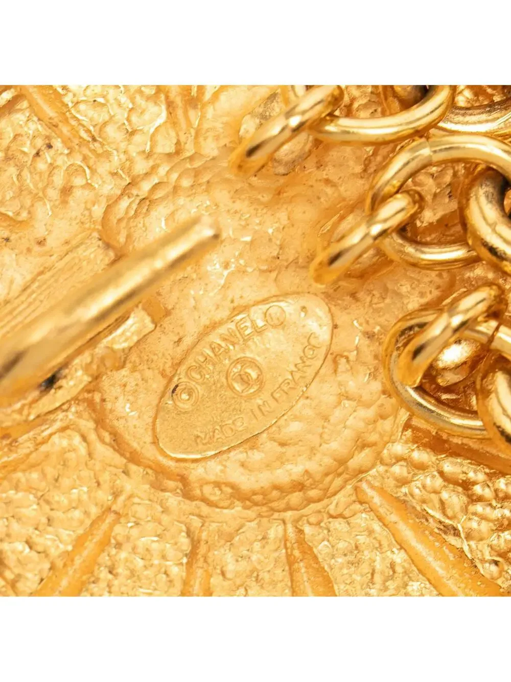 Chanel Cc Gold Plated Sun Medallion #293836C11B